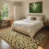 image:imageHOMORE Fluffy Leopard Rug4x6 Cheetah Rugs for Bedroom Living Room  Western Rugs Non Slip Backing Soft Leopard Print Rug for Kids Room DormBlack and KhakiBlackKhaki