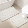 image:imageHOMORE Grey Bathroom Rug 24x36 Inch Soft Absorbent Microfiber Bathroom Runner Rug Washable Bath Runners Rugs for Bathrooms Non Slip Bath Rugs for Shower TubIvory