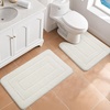 image:imageHOMORE Grey Bathroom Rug 24x36 Inch Soft Absorbent Microfiber Bathroom Runner Rug Washable Bath Runners Rugs for Bathrooms Non Slip Bath Rugs for Shower TubIvory