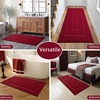 image:imageHOMORE Grey Bathroom Rug 24x36 Inch Soft Absorbent Microfiber Bathroom Runner Rug Washable Bath Runners Rugs for Bathrooms Non Slip Bath Rugs for Shower TubWine Red