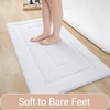 image:imageHOMORE Grey Bathroom Rug 24x36 Inch Soft Absorbent Microfiber Bathroom Runner Rug Washable Bath Runners Rugs for Bathrooms Non Slip Bath Rugs for Shower TubWhite