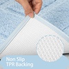 image:imageHOMORE Grey Bathroom Rug 24x36 Inch Soft Absorbent Microfiber Bathroom Runner Rug Washable Bath Runners Rugs for Bathrooms Non Slip Bath Rugs for Shower TubLight Blue