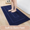 image:imageHOMORE Grey Bathroom Rug 24x36 Inch Soft Absorbent Microfiber Bathroom Runner Rug Washable Bath Runners Rugs for Bathrooms Non Slip Bath Rugs for Shower TubNavy Blue