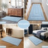 image:imageHOMORE Grey Bathroom Rug 24x36 Inch Soft Absorbent Microfiber Bathroom Runner Rug Washable Bath Runners Rugs for Bathrooms Non Slip Bath Rugs for Shower TubLight Blue