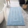 image:imageHOMORE Grey Bathroom Rug 24x36 Inch Soft Absorbent Microfiber Bathroom Runner Rug Washable Bath Runners Rugs for Bathrooms Non Slip Bath Rugs for Shower TubLight Blue