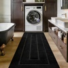 image:imageHOMORE Grey Bathroom Rug 24x36 Inch Soft Absorbent Microfiber Bathroom Runner Rug Washable Bath Runners Rugs for Bathrooms Non Slip Bath Rugs for Shower TubBlack