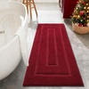 image:imageHOMORE Grey Bathroom Rug 24x36 Inch Soft Absorbent Microfiber Bathroom Runner Rug Washable Bath Runners Rugs for Bathrooms Non Slip Bath Rugs for Shower TubWine Red