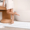 image:imageHOMORE Grey Bathroom Rug 24x36 Inch Soft Absorbent Microfiber Bathroom Runner Rug Washable Bath Runners Rugs for Bathrooms Non Slip Bath Rugs for Shower TubWhite