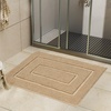 image:imageHOMORE Grey Bathroom Rug 24x36 Inch Soft Absorbent Microfiber Bathroom Runner Rug Washable Bath Runners Rugs for Bathrooms Non Slip Bath Rugs for Shower TubBeige