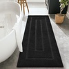 image:imageHOMORE Grey Bathroom Rug 24x36 Inch Soft Absorbent Microfiber Bathroom Runner Rug Washable Bath Runners Rugs for Bathrooms Non Slip Bath Rugs for Shower TubBlack