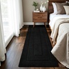 image:imageHOMORE Grey Bathroom Rug 24x36 Inch Soft Absorbent Microfiber Bathroom Runner Rug Washable Bath Runners Rugs for Bathrooms Non Slip Bath Rugs for Shower TubBlack