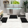 image:imageHOMORE Grey Bathroom Rug 24x36 Inch Soft Absorbent Microfiber Bathroom Runner Rug Washable Bath Runners Rugs for Bathrooms Non Slip Bath Rugs for Shower TubBlack