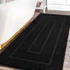 image:imageHOMORE Grey Bathroom Rug 24x36 Inch Soft Absorbent Microfiber Bathroom Runner Rug Washable Bath Runners Rugs for Bathrooms Non Slip Bath Rugs for Shower TubBlack