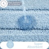 image:imageHOMORE Grey Bathroom Rug 24x36 Inch Soft Absorbent Microfiber Bathroom Runner Rug Washable Bath Runners Rugs for Bathrooms Non Slip Bath Rugs for Shower TubLight Blue