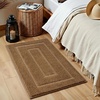 image:imageHOMORE Grey Bathroom Rug 24x36 Inch Soft Absorbent Microfiber Bathroom Runner Rug Washable Bath Runners Rugs for Bathrooms Non Slip Bath Rugs for Shower TubLight Brown