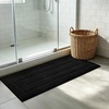 image:imageHOMORE Grey Bathroom Rug 24x36 Inch Soft Absorbent Microfiber Bathroom Runner Rug Washable Bath Runners Rugs for Bathrooms Non Slip Bath Rugs for Shower TubBlack