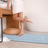 image:imageHOMORE Grey Bathroom Rug 24x36 Inch Soft Absorbent Microfiber Bathroom Runner Rug Washable Bath Runners Rugs for Bathrooms Non Slip Bath Rugs for Shower TubLight Blue