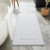 image:imageHOMORE Grey Bathroom Rug 24x36 Inch Soft Absorbent Microfiber Bathroom Runner Rug Washable Bath Runners Rugs for Bathrooms Non Slip Bath Rugs for Shower TubWhite