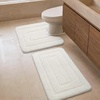 image:imageHOMORE Grey Bathroom Rug 24x36 Inch Soft Absorbent Microfiber Bathroom Runner Rug Washable Bath Runners Rugs for Bathrooms Non Slip Bath Rugs for Shower TubIvory