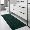 image:imageHOMORE Grey Bathroom Rug 24x36 Inch Soft Absorbent Microfiber Bathroom Runner Rug Washable Bath Runners Rugs for Bathrooms Non Slip Bath Rugs for Shower TubDeep Green