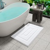 image:imageHOMORE Grey Bathroom Rug 24x36 Inch Soft Absorbent Microfiber Bathroom Runner Rug Washable Bath Runners Rugs for Bathrooms Non Slip Bath Rugs for Shower TubWhite