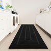 image:imageHOMORE Grey Bathroom Rug 24x36 Inch Soft Absorbent Microfiber Bathroom Runner Rug Washable Bath Runners Rugs for Bathrooms Non Slip Bath Rugs for Shower TubBlack