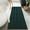 image:imageHOMORE Grey Bathroom Rug 24x36 Inch Soft Absorbent Microfiber Bathroom Runner Rug Washable Bath Runners Rugs for Bathrooms Non Slip Bath Rugs for Shower TubDeep Green
