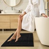 image:imageHOMORE Grey Bathroom Rug 24x36 Inch Soft Absorbent Microfiber Bathroom Runner Rug Washable Bath Runners Rugs for Bathrooms Non Slip Bath Rugs for Shower TubBlack