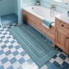image:imageHOMORE Grey Bathroom Rug 24x36 Inch Soft Absorbent Microfiber Bathroom Runner Rug Washable Bath Runners Rugs for Bathrooms Non Slip Bath Rugs for Shower TubSpa Blue