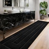 image:imageHOMORE Grey Bathroom Rug 24x36 Inch Soft Absorbent Microfiber Bathroom Runner Rug Washable Bath Runners Rugs for Bathrooms Non Slip Bath Rugs for Shower TubBlack