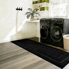 image:imageHOMORE Grey Bathroom Rug 24x36 Inch Soft Absorbent Microfiber Bathroom Runner Rug Washable Bath Runners Rugs for Bathrooms Non Slip Bath Rugs for Shower TubBlack
