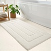 image:imageHOMORE Grey Bathroom Rug 24x36 Inch Soft Absorbent Microfiber Bathroom Runner Rug Washable Bath Runners Rugs for Bathrooms Non Slip Bath Rugs for Shower TubIvory