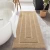 image:imageHOMORE Grey Bathroom Rug 24x36 Inch Soft Absorbent Microfiber Bathroom Runner Rug Washable Bath Runners Rugs for Bathrooms Non Slip Bath Rugs for Shower TubBeige