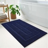 image:imageHOMORE Grey Bathroom Rug 24x36 Inch Soft Absorbent Microfiber Bathroom Runner Rug Washable Bath Runners Rugs for Bathrooms Non Slip Bath Rugs for Shower TubNavy Blue