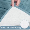 image:imageHOMORE Grey Bathroom Rug 24x36 Inch Soft Absorbent Microfiber Bathroom Runner Rug Washable Bath Runners Rugs for Bathrooms Non Slip Bath Rugs for Shower TubSpa Blue
