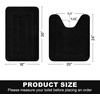 image:imageHOMORE Grey Bathroom Rug 24x36 Inch Soft Absorbent Microfiber Bathroom Runner Rug Washable Bath Runners Rugs for Bathrooms Non Slip Bath Rugs for Shower TubBlack