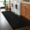 image:imageHOMORE Grey Bathroom Rug 24x36 Inch Soft Absorbent Microfiber Bathroom Runner Rug Washable Bath Runners Rugs for Bathrooms Non Slip Bath Rugs for Shower TubBlack