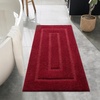 image:imageHOMORE Grey Bathroom Rug 24x36 Inch Soft Absorbent Microfiber Bathroom Runner Rug Washable Bath Runners Rugs for Bathrooms Non Slip Bath Rugs for Shower TubWine Red