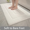 image:imageHOMORE Grey Bathroom Rug 24x36 Inch Soft Absorbent Microfiber Bathroom Runner Rug Washable Bath Runners Rugs for Bathrooms Non Slip Bath Rugs for Shower TubIvory