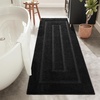 image:imageHOMORE Grey Bathroom Rug 24x36 Inch Soft Absorbent Microfiber Bathroom Runner Rug Washable Bath Runners Rugs for Bathrooms Non Slip Bath Rugs for Shower TubBlack