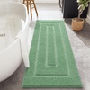 image:imageHOMORE Grey Bathroom Rug 24x36 Inch Soft Absorbent Microfiber Bathroom Runner Rug Washable Bath Runners Rugs for Bathrooms Non Slip Bath Rugs for Shower TubSage Green