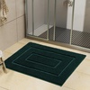 image:imageHOMORE Grey Bathroom Rug 24x36 Inch Soft Absorbent Microfiber Bathroom Runner Rug Washable Bath Runners Rugs for Bathrooms Non Slip Bath Rugs for Shower TubDeep Green