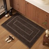 image:imageHOMORE Grey Bathroom Rug 24x36 Inch Soft Absorbent Microfiber Bathroom Runner Rug Washable Bath Runners Rugs for Bathrooms Non Slip Bath Rugs for Shower TubBrown