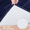 image:imageHOMORE Grey Bathroom Rug 24x36 Inch Soft Absorbent Microfiber Bathroom Runner Rug Washable Bath Runners Rugs for Bathrooms Non Slip Bath Rugs for Shower TubNavy Blue