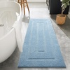 image:imageHOMORE Grey Bathroom Rug 24x36 Inch Soft Absorbent Microfiber Bathroom Runner Rug Washable Bath Runners Rugs for Bathrooms Non Slip Bath Rugs for Shower TubLight Blue