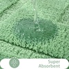 image:imageHOMORE Grey Bathroom Rug 24x36 Inch Soft Absorbent Microfiber Bathroom Runner Rug Washable Bath Runners Rugs for Bathrooms Non Slip Bath Rugs for Shower TubSage Green