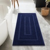 image:imageHOMORE Grey Bathroom Rug 24x36 Inch Soft Absorbent Microfiber Bathroom Runner Rug Washable Bath Runners Rugs for Bathrooms Non Slip Bath Rugs for Shower TubNavy Blue