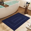 image:imageHOMORE Grey Bathroom Rug 24x36 Inch Soft Absorbent Microfiber Bathroom Runner Rug Washable Bath Runners Rugs for Bathrooms Non Slip Bath Rugs for Shower TubNavy Blue