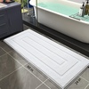 image:imageHOMORE Grey Bathroom Rug 24x36 Inch Soft Absorbent Microfiber Bathroom Runner Rug Washable Bath Runners Rugs for Bathrooms Non Slip Bath Rugs for Shower TubWhite