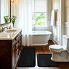 image:imageHOMORE Grey Bathroom Rug 24x36 Inch Soft Absorbent Microfiber Bathroom Runner Rug Washable Bath Runners Rugs for Bathrooms Non Slip Bath Rugs for Shower TubBlack